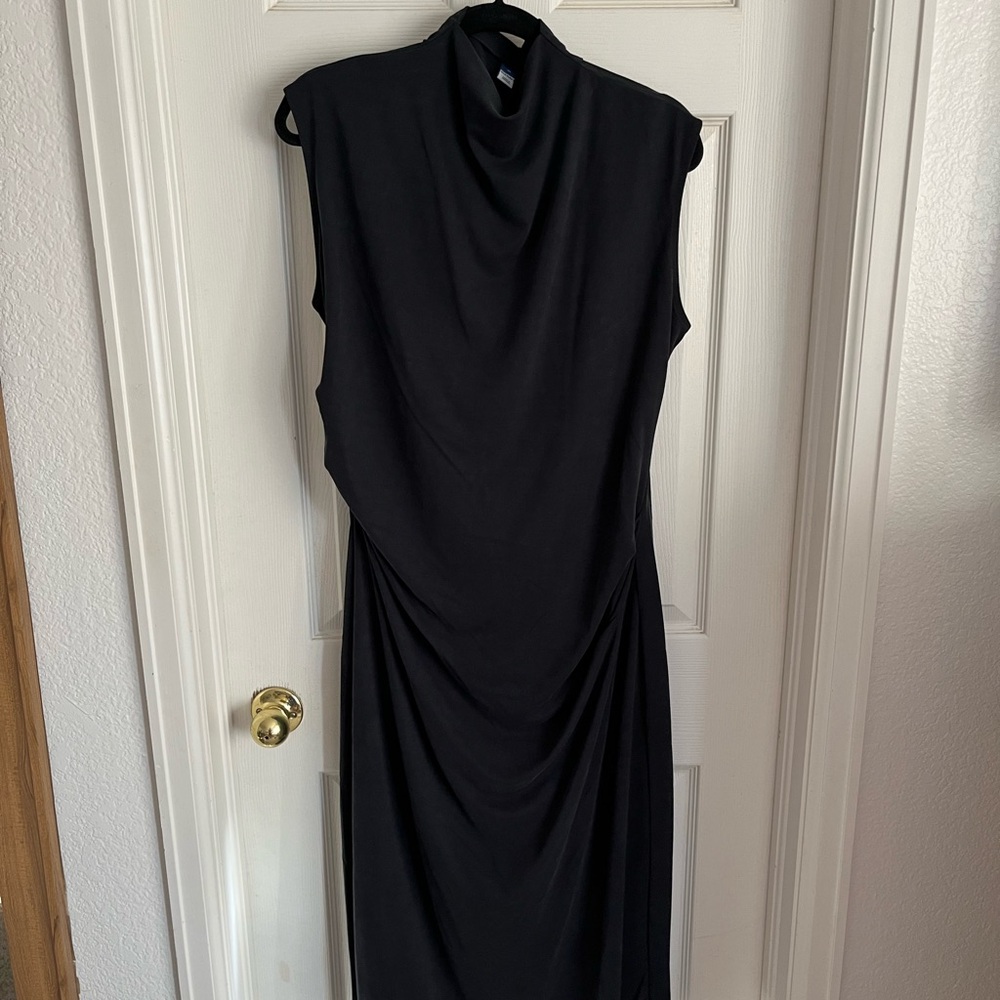 Old Navy Black Cowl Neck Sheath Maxi Dress